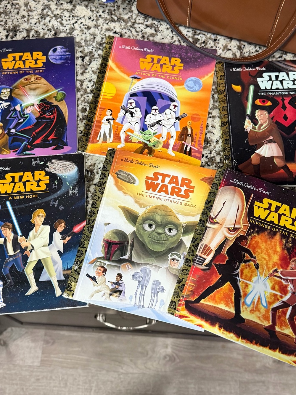 Star Wars Little Golden Books Set - Bright Orange, Yellow, Purple, Black Covers